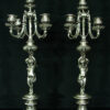 CANDELABROS DE PLATA. S. XIX
